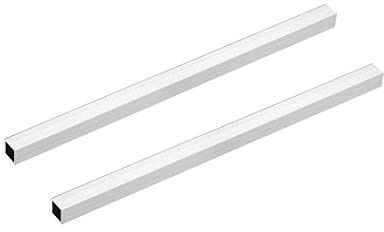 sourcing map 2 Stück Alu Vierkantrohr 10x10mm Alu Rechteckrohr Aluminium Profil Rohre 1mm Wandstärke Alurohr Quadratrohr Aluminium Gerade Rohr 200mm Länge 6063 Aluminiumrohre Aluprofil Rohr