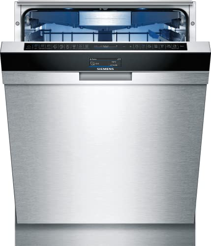 Siemens SN47YS03CE iQ700 Smarter Geschirrspüler Unterbau, 60 cm breit, Besteckschublade, glassZone schonende Reinigung Ihrer Gläser, varioSpeed Plus on demand der Spül-Turbo, emotionLight, Edelstahl