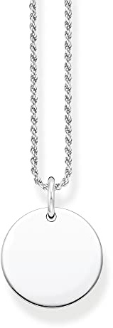 THOMAS SABO Sabo Halskette mit Coin-Anhänger in Sterlingsilber, 50 cm lang, KE2133-001-21-L50