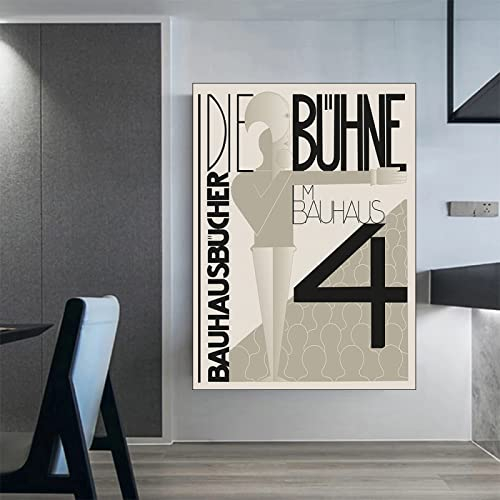 Hnyjyfa Bauhaus Poster Abstrakte Linien Geometrie Wand Bilder Modernes 1923 Ausstellungs Boho Vintage Design Kunstdrucke Galerie minimalistisches Artwork Dekor 0223363