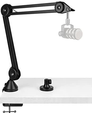 Geekria for Creators Mikrofonarm kompatibel mit Rode Podmic, NT-USB, NT1-A, NT1, Mic Boom Arm Mount Adapter mit Tischflanschhalterung, Aufhängungsständer, Mikrofon Scherenarm, Schreibtischhalterung