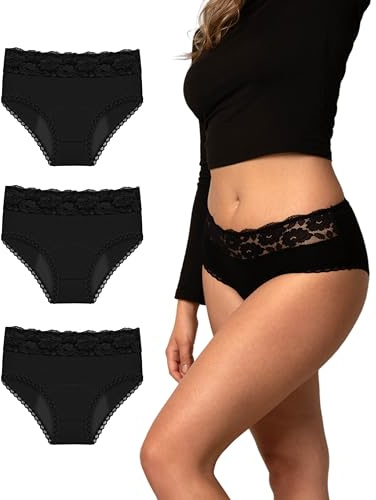 Mademoiselle Culotte - Culotte Menstruelle Lavable - 4 Couches Ultra-Absorbantes Flux Léger à Abondant - Protection Hygiénique Réutilisable sans Fuite – Coupe Haute Indémodable - Marque française