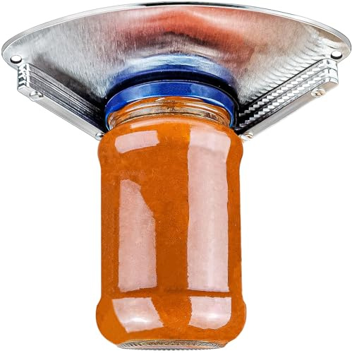 Verbesserter Edelstahl-Unterschrank-Glasöffner, Glasdeckel und Flaschenöffner, öffnet jede Größe/Art von Deckel, ideal für Senioren und schwache Hände oder arthritische Hände
