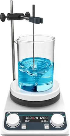 JOANLAB HS5C Agitateur Magnétique Chauffant 280°C Numérique 3L Rond | Précision ±1°C, deux modes température, chauffage rond uniforme, moteur silencieux, anti-éclaboussures