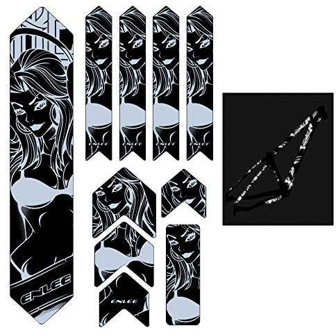 HUIOP Frame Guard, Reflective Bike Frame Stickers Mountain Bike Scratch Frame Protector Removable Sticker Road Frame Adhesive Guard Cover