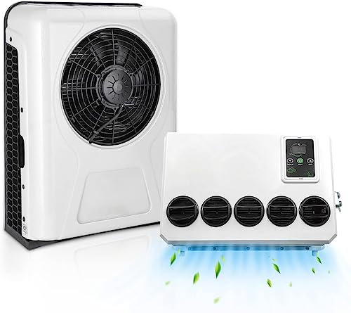 Aspligo 12V LKW Klimaanlage 10000BTU Split Electric AC Unit 12 Volt Fit für Wohnmobile Wohnmobil Bus Anhänger Traktoren Camper Van Parken Klimaanlage Schnelle Kühlung Low Noise