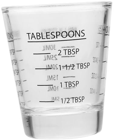PRETYZOOM 30ml Glass Measuring Cup Scale Black, Kitchen Measure Tool for Espresso and Liquid, Glass Ounce Shot Cup for and Home Use