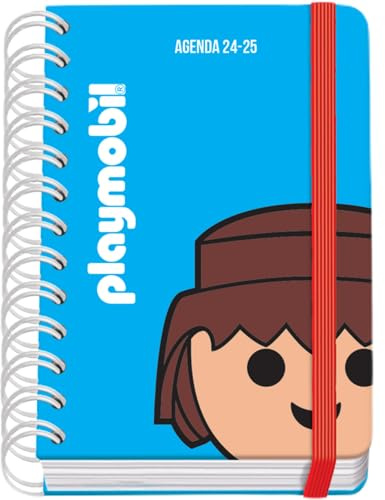 Dohe - Skoldagbok 2024 2025, A6 (12 x 17 cm), stängning av ringar och gummi, spanska och engelska, 4 sidor, september till juni, skolmaterial - Playmobil Core