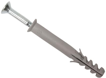 MasonMate MAMFF880 Nylon Frame Fixing 8 80mm Box of 100 Hammer, Grey