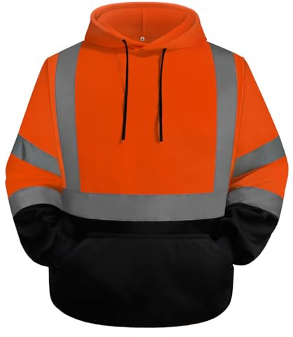 Graunton Hi Vis Hoodie for Men - High Visibility Safety Sweatshirt