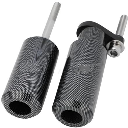 DZSLLOOI Motorrad Black&Carbon No Cut Sturzpads Absturzsicherung Für Kawasaki Für Ninja Für ZX6R Für ZX-6R Für ZX 6R Für ZX636 2005 2006 Rahmenschieber(Kohlenstoff)