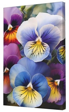 LPSRTWE Leinwanddrucke, Stiefmütterchen, Perfektion, Wandkunst, HD-Druck, Poster, Wandbehang für Schlafzimmer, Bild, Gemälde für Büro, Kunstwerk, Leinwandbilder für Wohnzimmer, Kunst, Wanddekoration,
