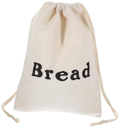 PRETYZOOM Drawstring Bread Bag Reusable Linen Bread Storage Bag for Baguettes Portable Drawstring Design for Home Baking and Picnics