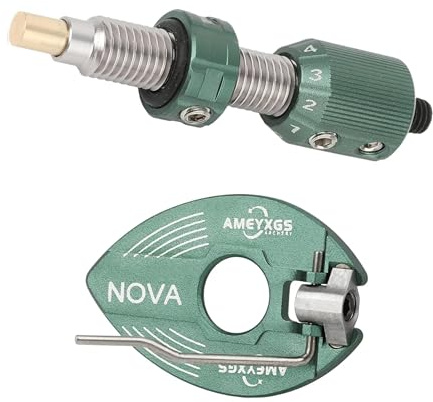 HNZMDY Recurvebogen Pfeilauflage & Seitenplatte Set | Aluminium-Pfeillager + Edelstahl-Kupfer-Dämpfer | 5/16-24 Gewinde | Für Anfänger & Wettkampf