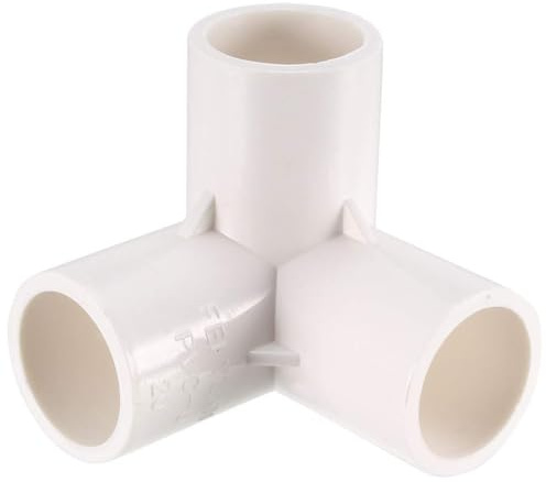 TA-VIGOR 10Pcs 20mm PVC Pipe Fittings, 3 Way Elbow Tee Slip Corner Connectors, Plastic Right Angle Joint Fittings for Irrigation Watering Systems and Garden Pipe Connections, White