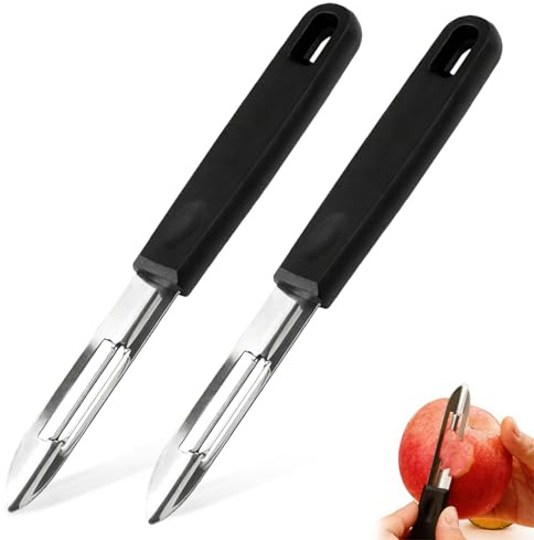 SUpoetry 2 Peladores de Acero Inoxidable, Pelador Universal de Verduras, Pelador de Patatas de Doble Hoja, P elador Multifunción, P-elador Profesional Adecuado para Pelar Patatas, Zanahorias y Pepinos