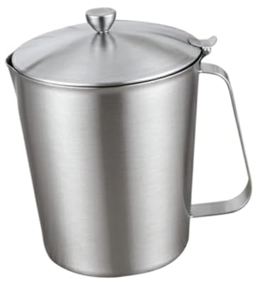 BESPORTBLE Tasse à Mesurer Acier Inoxydable avec Couvercle Pichet Gradué pour Café Lait et Latte Art Doseur Précis Anti Cuisine et Bar