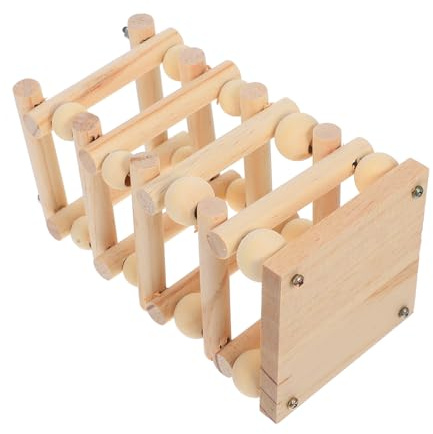 Lurrose Holz Futterstation für Kaninchen und Kleintiere Mehrfunktionales Heuraufen Regal Langlebig und Sicher für Hasen Hamster Meerschweinchen und Chinchillas Original Holzfarbe