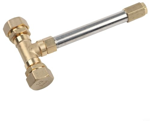 Aetluxery Kit de montaje de tubería, accesorios de fontanería de latón, para taller en casa, junta decorativa de cobre con conector de tubo en forma de cruz