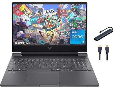 HP Victus 15.6 FHD 144Hz Gaming Laptop, Intel Core i5-13420H, 64GB RAM, 10TB SSD, NVIDIA GeForce RTX 3050, Windows 11 Home, Copilot AI, Backlit Keyboard, Mica Silver with TGY Accessories