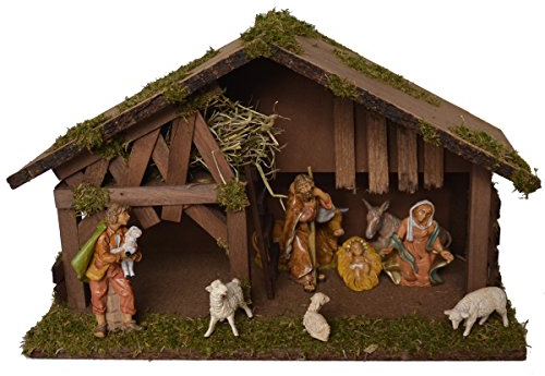 Alfred Kolbe Krippen Weihnachtskrippe, Braun, 38x23x20cm