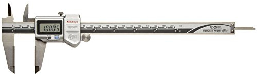 Mitutoyo 500-736-20 Serie 500 Absolute Kühlmitteldichter Messschieber mit Staub-/Wasserschutz nach IP67, Hartmetallspitzen für OD-Messung, 0-8 Zoll/0-200 mm Reichweite