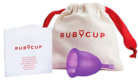 Ruby Cup - Reusable Menstrual Cup - Small (Light Flow) - Purple - Includes Cup Donation. Perfect for Beginners. Safe, Convenient & Eco-Friendly. Reliable Alternative to Tampons & Sanitary Towels