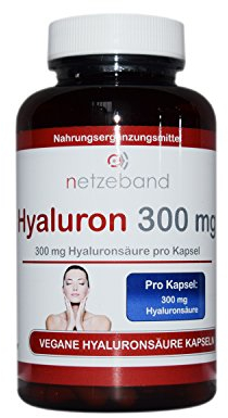 Premium Hyaluron Kapseln 300 mg pro Kapseln |180 Hyaluronsaeure Kapseln - Nahrungsergänzungsmittel für Haut Anti Aging und Gelenke - Premium Qualität - Made in Germany