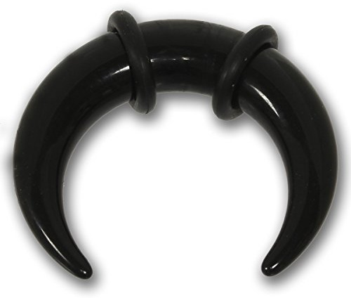 Pain-is-Art Dehnungshorn aus schwarzem Acryl 1,6-10 mm Expander Piercing