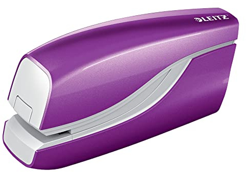 Leitz WOW Elhäftare, 10 ark, batteridriven, lila, 55661062