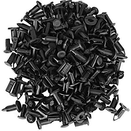100 Stücke Schwarz Auto Stoßstange Nieten Kunststoff Push Pin Clips Befestigungsteile Karosserie Kunststoff Push Pin Rivet Geformte Produkte