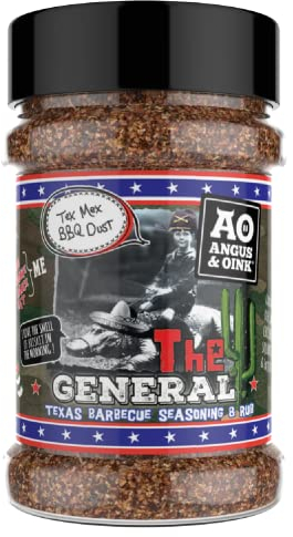 Angus & Oink | The General Tex Mex BBQ Seasoning | Authentic Deep Southern Flavour | Perfect for Beef, Lamb, Chicken & Vegetables | Gluten-Free | 200g