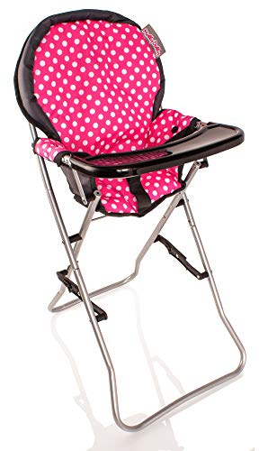 Molly Dolly Collapsible Dolls Highchair & Feeding Tray For Dolls Up To 50cm