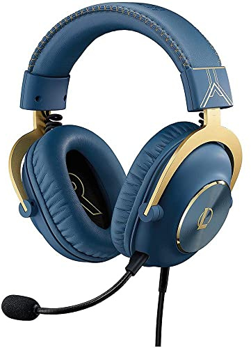 Logitech G PRO X Cuffie Gaming - Microfono Removibile Blue VO!CE | Comodi Cuscinetti in Memory Foam, DTS Headphone 7.1 e Driver PRO G 50 mm, Edizione Ufficiale di League of Legends