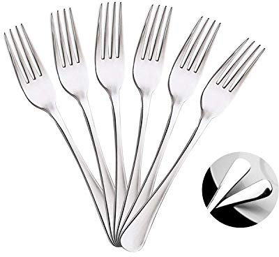 Mr. Spoon - Set mit 6 Fischgabeln, Dessertgabel, Tafelgabel aus Edelstahl, 19 x 2,65 cm