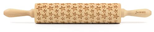 Folkroll 3D-Motiv-Teigrolle 43 cm Sterne