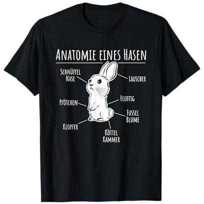 Anatomie eines Hasen | Süßes Hasen Motiv | Süßes Kaninchen T-Shirt