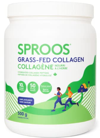 SPROOS - Grasgetränktes Kollagen - Zum Trinken - Hydrolysierte Kollagenpeptide - Gesundheit von Gelenken, Darm, Haut & Haaren - Geschmacksneutral - 50-Tage-Kur - 500 g