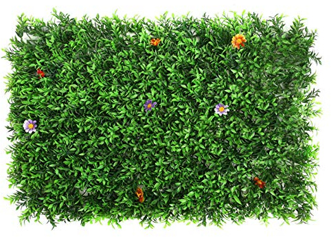 QIAOH Artificial Boxwood Grass Backdrop Panels Topiary Hedge Plant 20PCS, UV Protected Privacy Hedge Screen Faux Boxwood, Artificial Boxwood Mats Hedges Plants