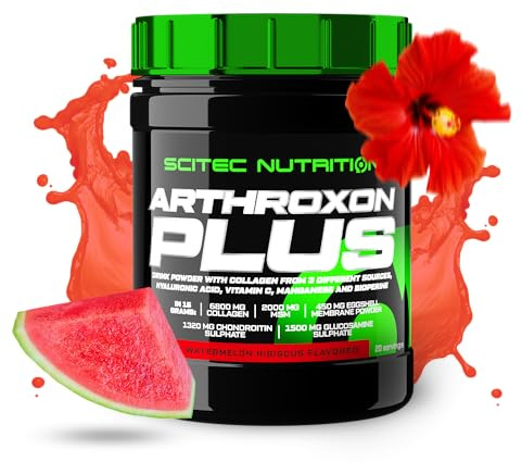 Scitec Nutrition Arthroxon Plus, Producto alimenticio en polvo con sabor para preparar bebida a base de colágeno hidrolizado, 320 g, Sandía-hibisco
