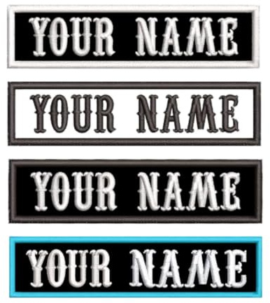 Parche de nombre bordado personalizado, 2 piezas Chaqueta de motocicleta Parches de identificación de etiqueta de moral táctica con respaldo de gancho