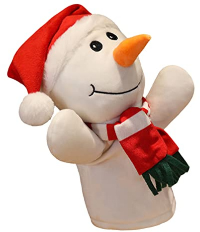 Toyvian Schneemann Fingerpuppe, Weihnachts Spielzeug Kinder Plüschpuppe Rentier Schneemann Handpuppe Spielzeug Weihnachtsfeier Füllstoffe FüR Kinder Eltern Interaktion Und Fingerspielzeug