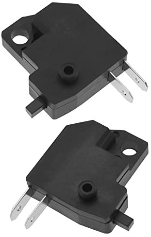 VGOL 1pc Gauche et 1pc Droit Interrupteur de Feux de Freinage pour Moto Scooter Électrique Remplacement Feu Stop Interrupteur Bouton Poussoir en Plastique Cuivre Matériel