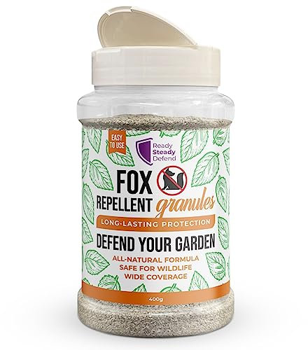 Fox Scent-Masking Granules for Outdoor Areas – 400g Garlic Formula to Disrupt Fox Scent Marking – Helps Discourage Visits – Covers Up to 200m² – Easy Garden Use