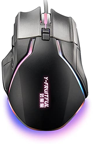 BeisDirect Souris de jeu filaire 6400 DPI Y2 Souris mécanique amovible à assembler SPCP198 Souris de jeu pour PC, ordinateur portable, 8 boutons programmables, 7 couleurs rétroéclairage RVB
