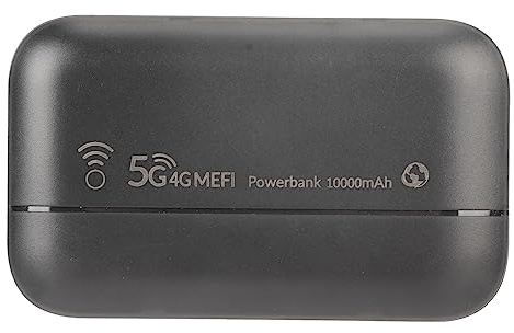 GOWENIC Mobiler 4G-LTE-Hotspot, Entsperrtes 5G-WLAN-Hotspot-Gerät, 300 Mbit/s-Router mit SIM-Kartensteckplatz, Integriertes Tragbares 10000-mAh-Netzteil, Kabelloser WLAN-Netzwerk-Router