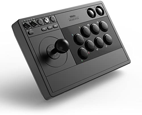 8BitDo Palo de lucha Arcade inalámbrico de 2,4 g con conector de audio de 3,5 mm, botón de silencio de micrófono y botón de mapeo de joystick para Xbox Series X|S, Xbox One y Windows 10 - Licencia