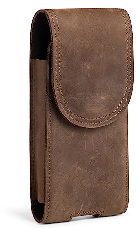 Hengwin Leder Gürteltasche Herren Handytasche Kompatibel mit Gürtel Galaxy S25+, S25 S24 S22 S23 Ultra 5G, iPhone 16 15 14 13 Pro Max 16 Plus Handy Gürtel Tasche Portemonnaie Handy mit Gürtelclip