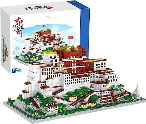 Auspcers Chinesische Architektur-Bausteine, 4902 Teile Architektur Potala-Palast Modellbausatz, MOC Klemmbausteine Bauset, Modellgeschenke für Jugendliche und Erwachsene