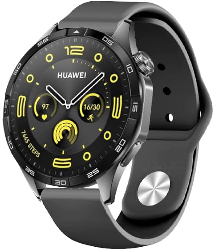 Replacement Band Silicone for Huawei Watch 5 46mm/4/3/3Pro, 22mm Bracelet Sport Watch Strap for Huawei Watch GT 6 Pro 46mm/6/GT 5 46 mm/5Pro/GT4/3/3Pro/2/2e/2Pro